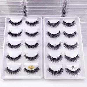 38 Style 1050100 Boxes Mink False Eyelashes Natural Makeup Fake Eyelash 5Pairs Lashes Beauty Dramatic Fluffy Cilios Wholesale 240130