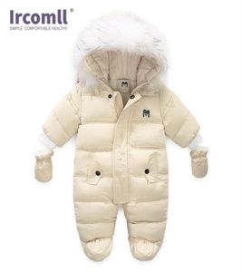 Ircomll New Born Baby Winter Toddle Jumpsuit Hooded Inside Fleece Girl Boy Clothes Autumn Overalls Children Outerwear Y200320290I2476692