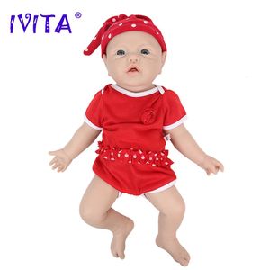 IVITA WG1526 1692 tum 269 kg Full Body Silicone Reborn Baby Doll Realistic Girl Dolls Omålade DIY Blank Children Toys 240131