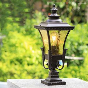 Wall Lamps European E27 Pillar Lamp Outdoor Waterproof Luminaire Community Fence Residential Balcony Villa Courtyard Landscape Lighting