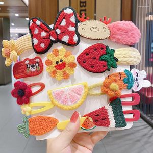 Hair Accessories Plush Children's Clips Girls Clip Headwear Korea Cartoon Princess Lovely Baby Broken