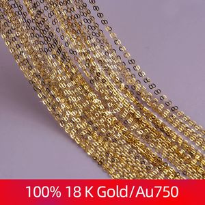 XF800 Orijinal 18K Altın Kolye Güzel Jewlery Gerçek Au750 Beyaz Sarı Altın Zincir Düğün Partisi Hediye Kadınlar İçin Romantik Kız D206 240123