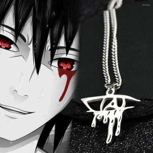 Pendant Necklaces Fashion Anime Ninja Eye Necklace For Women Men Titanium Steel Bleeding Sweater Chain Couple Jewelry