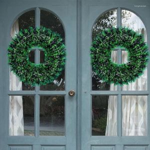 Decorative Flowers 42cm Christmas Wreath DIY Vine Ring Door Wall Hanging Piece Decorations Year Holiday Party