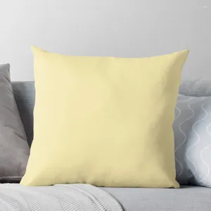 Travesseiro Apenas Cor Amarelo Simples: Leitelho (Amarelo Ensolarado Pálido) Lance Capas Ornamentais Fronha