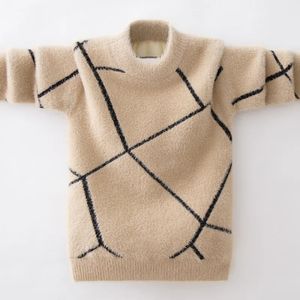 Children's Sweater for Boys Winter Pullover Boys Knitted Warm Sweaters Fashion Kids Tops 6 8 10 12 Years Teenage 110-160 240129