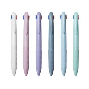 6 pçs/lote 4 em 1 caneta gel multicolorido criativo 0.5mm caneta esferográfica colorida canetas de marcação caneta multifuncional kawaii papelaria 240123