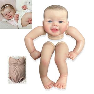 19inches Already Painted Reborn Doll Kits Soft Vinyl Baby Dolls Accessories for DIY Realistic Toys 240131