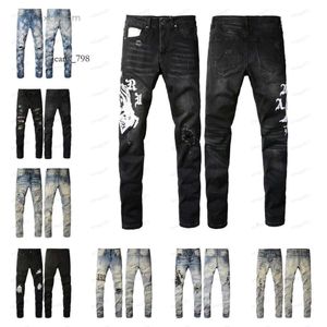 Amr Mens Street Mens Amrilied Amirlies Am Miris Jeans Jeans Roxo para Designer High Mens Bordado Calças Mulheres Oversize Ripped Patc 6213 Irlies Rilied R Wo