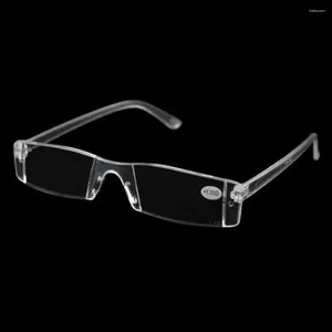 Sonnenbrille Einteilige optische Presbyopie-Brille Mode Rinless-Brille Transparente Lesediopter 1,0 -4,0