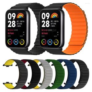 Uhrenarmbänder Silikonarmband für Mi Band 8 Pro Smart Magnetschleife Ersatzarmband Xiaomi Armband Correa