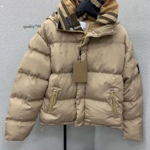 Jackets Burberies Burbreries Puffer Designer Down Jacket Ladies Parkas Coat Plaid Fashion Winter Letter Mens and Womens Classic Warm Top 4320