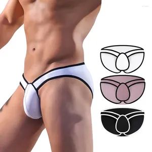 Cuecas masculinas na moda underwea homens briefs roupa interior modal malha ropa interior hombre deslizamento gay cintura baixa respirável calcinha de sexo para