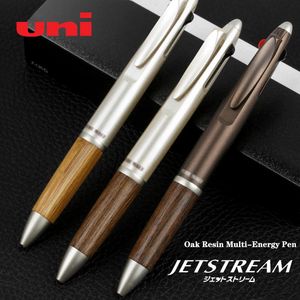 Uni Ballpoint Pen Oak Multi-Funktion JetStream Medium Feily 0,7 mm Automatisk penna 0,5 mm MSXE3-1005 Stationery School Supplies 240129