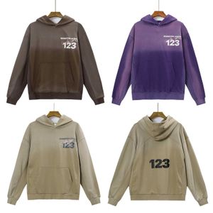 Erkek Hoodies Sweatshirts RRR123 Tasarımcı Sonbahar ve Kış Amerikan High Street Gevşek Hip Hop Yıkama Suyu Kullanılmış Külkü Kapşonlu Sweater Hoodie Ceket Moda