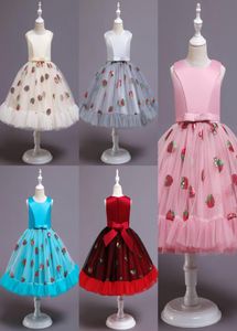 Children dress princess girls sequins Christmas strawberry show catwalk evening dress6745637