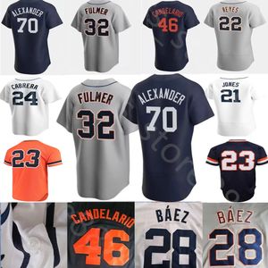 2024 Custom S-4xl Baseball Jersey 28 Javier Baez 24 Miguel Cabrera Jonathan Schoop 8 Robbie Grossman Niko Goodrum Eric Haase Akil Baddoo Jerseys