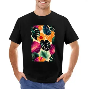 Herrtankstoppar tropiska blad 2 t-shirt estetiska kläder anime herr t skjortor