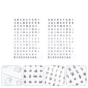 2 Stück Kalender Brief Transparente Stempel Klare Stempel Für DIY Siegel Sammelalbum Dekorieren Alphabet Dekorativ Aufbewahrungsflaschen
