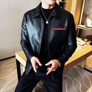 새로운 2023 Winter Leather Jacket 디자이너 남성용 고품질 바람 방전 캐주얼 윈드 브레이커 야외 패션 클립 단열재