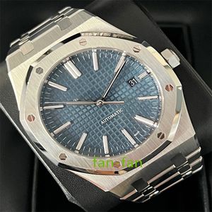 Brand World Luxury Watch Watch Watch 15400st - Blue Dial Complete Set zupełnie nowy automatyczny eta cal zegarek 2 -letnia gwarancja męskie zegarki męskie