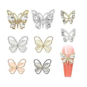 100 шт. 3D стразы для ногтей бабочка подвески для ногтей кристалл циркон украшения для дизайна ногтей с бриллиантами роскошные детали для дизайна ногтей аксессуары 240122