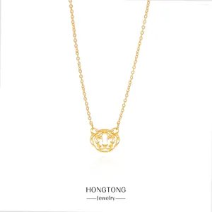 Ketten HONGTONG Tierkopf Anhänger Halskette für Frauen Männer Tiger Wolf Charms Mode Edelstahl Schmuck Nettes Mädchen Zubehör Geschenk