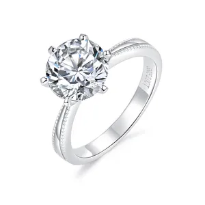 Anello Eternity in Moissanite Sterling S925 Simply Fashion da 2 carati