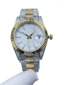 Wristwatches Men's 41mm Calendar Watch With Diamond Strap A Statement Of Class And Style