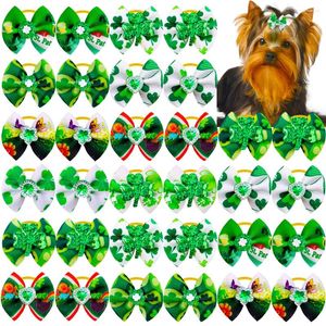 Hundkläder 100st bågar St Patrick's accessoarer samll hår gröna husdjur hundar husdjur leveranser små