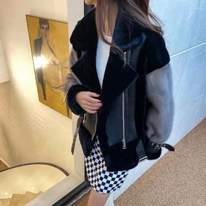 Women's Leather 2024 Fashion Lady Real Shearling Jackets Women Wool Lamb Coat Winter Jacket