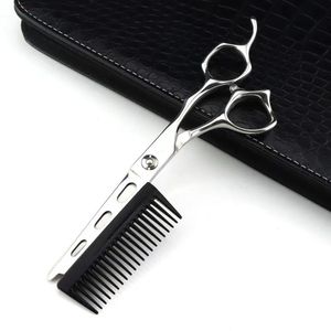 Forbici per capelli professionali in acciaio JP440c da 6 '' 2 in 1 con pettine taglio di capelli barbiere cesoie da taglio makas parrucchiere 240126