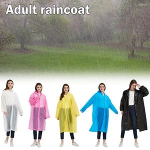 Raincoats 1pcs Högkvalitativ EVA unisex Raincoat Förtjockat vattentätt Rainwear Coat Män Black Camping Women Passar Rain H6Y6