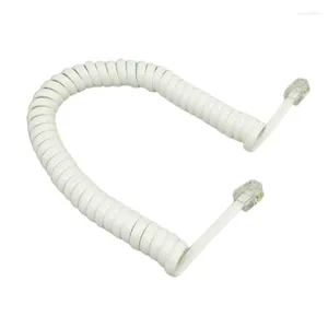 Computer Cables J60A 6ft 4-Core Coiled Wire Phone Handset Cable Phone Connection Line RJ9 1,85m/72,8in svart/röd vit