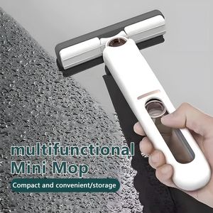 Mini Squeeze Mop Multiuse bilglasfönster tvättar badrum golv rengöring kvastar hemverktyg svamp 240123