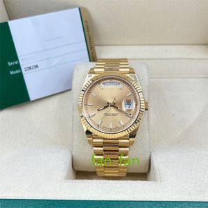 Brand world luxury watch Best ew version Watch Day-Date 40 Watch Fluted Bezel Champagne Index Dial Brand new automatic ETA Cal. 3255 watch 2-year warranty MENS WATCHES