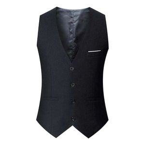 Coat Men Pure Color Wedding Dress Vest Mens Sleeveless Work Suit Jackets British Leisure Slim Stage Costume Autumn 240202