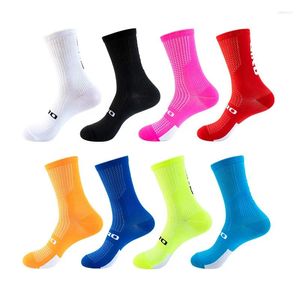 Men's Socks Professional Cycling Compression Breathable Mountain Bike Racing Men Women Middle Tube Calcetines Ciclismo Hombre