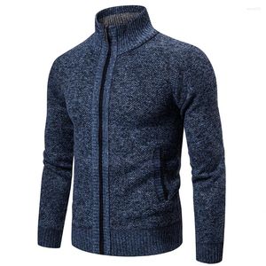 Maglioni da uomo Cardigan con cerniera Autunno Inverno Cappotto maglione Pelliccia sintetica Calda giacca moda Spessa Casual Taglie forti Maglieria