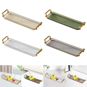 Tea Trays Serving Tray Household Cup Light Luxury Wine Glass Display Breakfast Dinner Jewelry Storage Mirror Tr