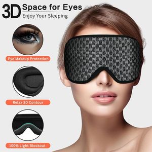 Maschera per gli occhi dal contorno profondo 3D Maschera per il sonno degli occhi notturni Benda per occhi Copertura morbida e traspirante per gli occhi con cinghia regolabile per il pisolino da viaggio 240127