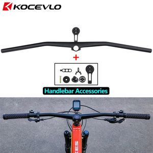 KOCEVLO Carbon Fiber AM Dirt Bike Integrated HandlebarMTB Mountain Bike XC Handlebar With Computer Stand800mm Bicycle Handle 240131