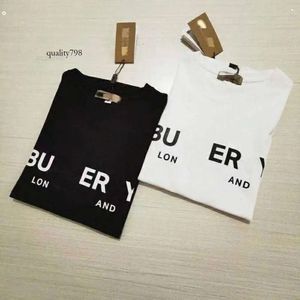 Burbreries Designer T Shirt Moda Tshirt Tee Lettera Stampata Unico Manica corta Uomo Donna Camicie Allentato Casual Burberies Top Maple Leaf 2029