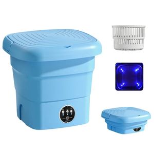 Portable Washing Machine Folding With Dryer Bucket Clothes Sock Underwear Mini Cleaning Washer Travel Dormitory 240131