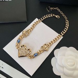 Necklaces Designer Brand Letter Pendant Luxury Golden Chain Gold Plated