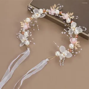 Accessori per capelli Cerchio per ragazze di fascia alta Decorazione floreale Decorazione Lussuosa ghirlanda per la testa Copricapo da sposa