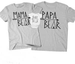 Parentchild combinando camiseta família combinando roupas de manga curta carta em torno do pescoço casal casual wear crianças macacão 327957086
