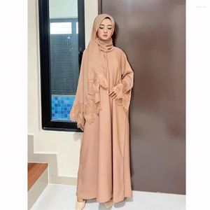Ubranie etniczne Niezwykłe muzułmańskie abaya eid imprezę kobiety długie rękaw Maxi sukienka hidżab indyka kaftan islamska arabska szata Dubai femme muzulmane