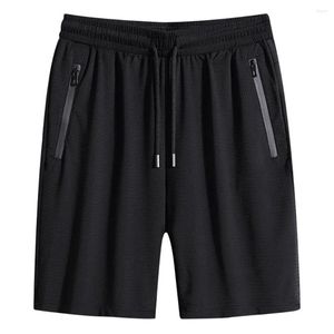 Mäns shorts Ice Silks Snabbtorkning av män Casual med blixtlås Daglig hemresor Bekväma andas sommar