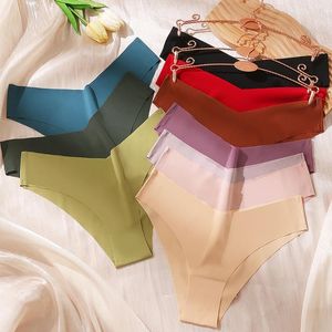 Kobiet majtków seksowna bielizna jedwabna jedwabna żeńska bielizna wysoka elastyczność stringi Kobiet Secret Bikini moda V Design Briefs